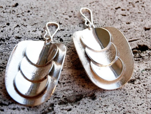 Silver earrings with rounds (cod.OR.AG.09)