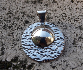 Silver pendant with hammered effect (cod.PN.AG.06)