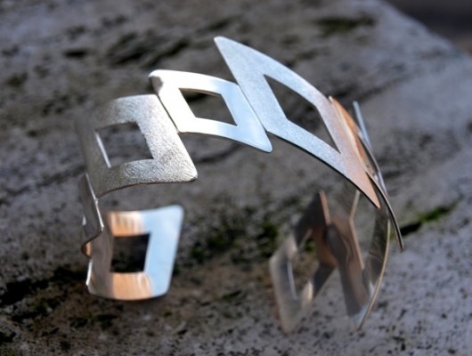 Silver bracelet with rhombus (cod.BR.AG.13)