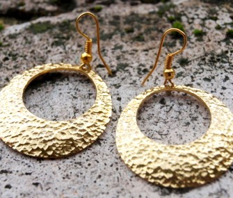 Boucles d’oreilles en argent doré en forme de cercle (cod.OR.AG.91)