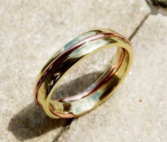 MOEBIUS WEDDING RINGS IN YELLOW AND RED GOLD (Cod.FN.AU.13)