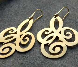 Brass earrings with “doodles” (cod.OR.OT.57)
