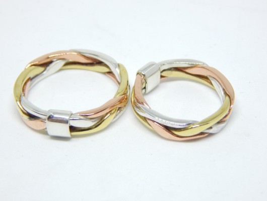 twisted gold wedding rings (Cod. FN.AU.04)