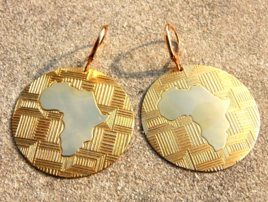 Africa brass earrings (cod. OR.OT.62)