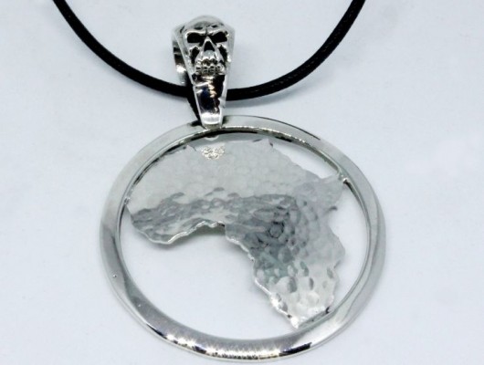 Africa silver circle pendant (PN.AG.40 code)