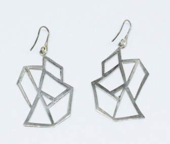 EARRINGS IN SILVER WITH IRREGULAR DRAWING (COD.OR.AG.73)