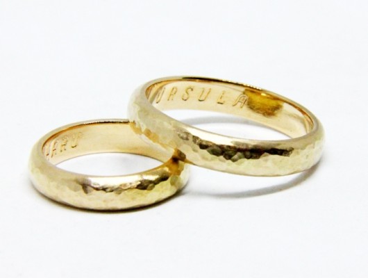 HAMMERED GOLD WEDDING RINGS (Cod. FN.AU.16)