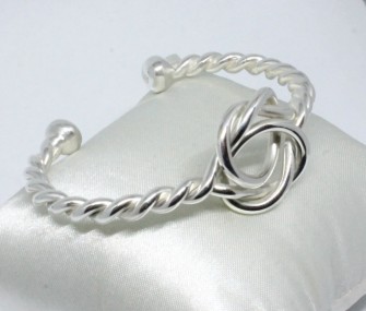 BRACELET IN SILVER WITH DOUBLE KNOT (COD. BR.AG.33)