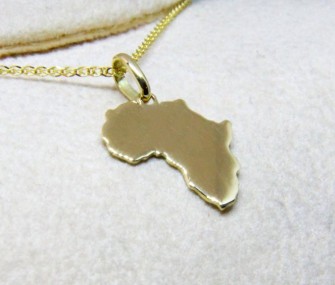 Gold Africa pendant and smooth surface (Cod. PN.AU.11)